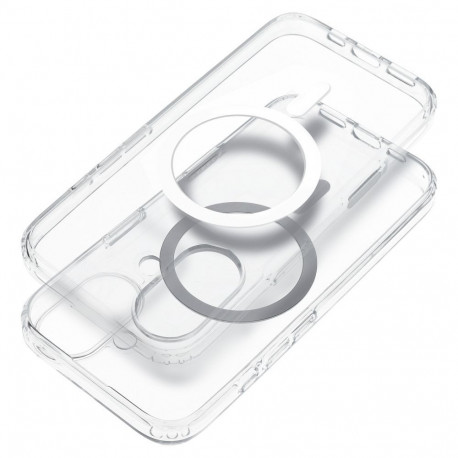 Case for Samsung S25 PLUS Clear Case 2 mm Mag Cover compatible with MagSafe (camera protection) tran