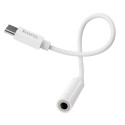 Adapter AUX USB C to Jack 3,5 mm Hoco LS30 white