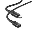 Adapter OTG USB C to USB C Hoco 3A 1,2 m U107 black Adapter OTG USB C to USB C Hoco 3A 1,2 m U107 black