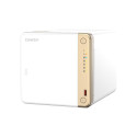 QNAP TS-462-4G NAS/andmesalvestusserver torn Intel® Celeron® N4505 4 GB DDR4 0 TB QNAP QTS valge
