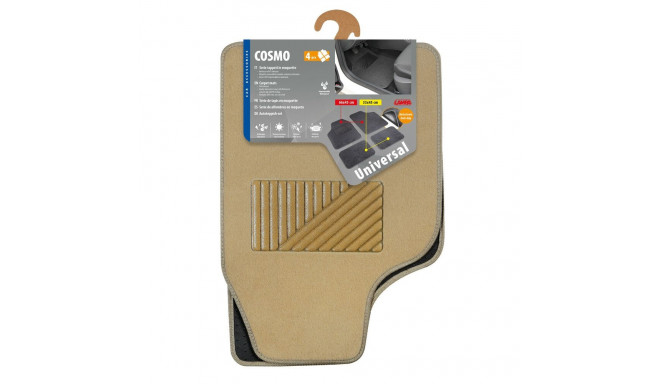 Tekstiilmattide komplekt 4tk, beež