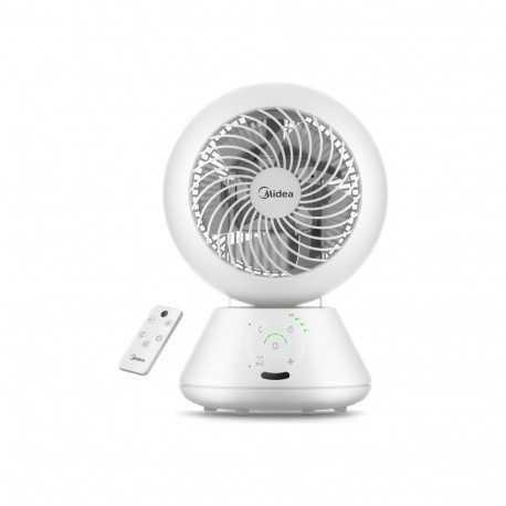 Midea lauaventilaator MDF24JRW TurboForce 5 kiirust ostsillatsioon kaugjuhtimispult, valge