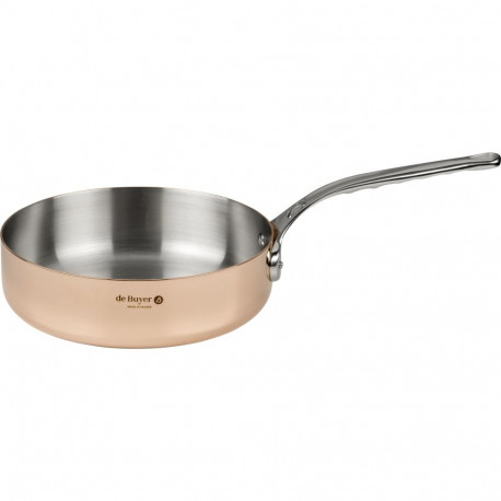 De Buyer Prima Matera Sauté Pan Copper/steel 24cm straight ind.