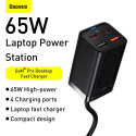 Baseus GaN3 Pro, 2x USB-C, 2x USB, 65W, must