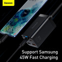 Baseus GaN3 Pro, 2x USB-C, 2x USB, 65W, must