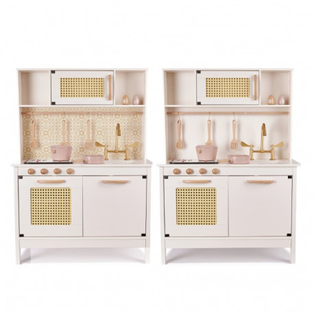 Laste retro MDF puidust köök BOHO aksessuaaridega