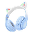 HOCO wireless bluetooth headphones W42 Cat Ear crystal blue
