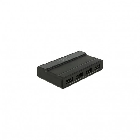 DeLOCK External USB 3.2 Gen 2 4 PortHub 10Gbps, USB Hub (black)