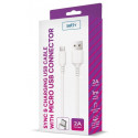 Setty cable USB - microUSB 1m, white