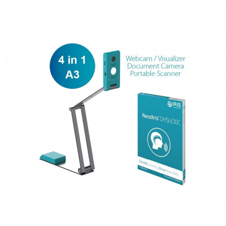 I.R.I.S. IRIScan Visualizer 7 + Readiris Dyslexic 2.0 pealskanner 4160 x 3120 DPI A3 arktiline sinin