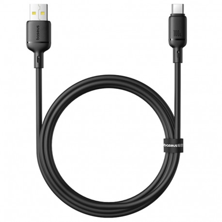 Baseus Rychlonabíjecí kabel Silky USB/USB-C 1m 100W černý