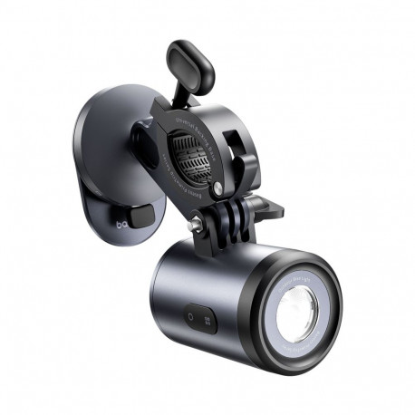 Baseus PrimeTrip 2-in-1 bike mount, phone holder + flashlight (black)