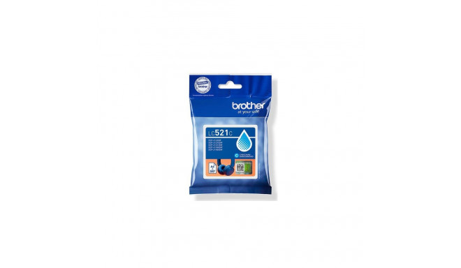 Brother LC521C Genuine Ink Cartridge - Cyan