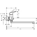 Hansgrohe Logis Single lever bath mixer with long spout 71402000 Hansgrohe Logis Single lever bath mixer with long spout 71402000