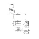 SET ARIA MASTERJERO 80 2S kaneel peegel LED