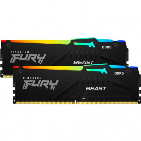 DIMM 16 GB DDR5-6000 (2x 8 GB) Dual-Kit (schwarz, KF560C36BBEAK2-16, FURY Beast RGB, AMD EXPO)