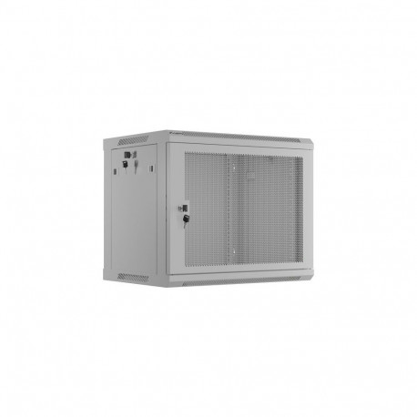 19" 9U 600X 450 grey wall mount rack cabinet perfo