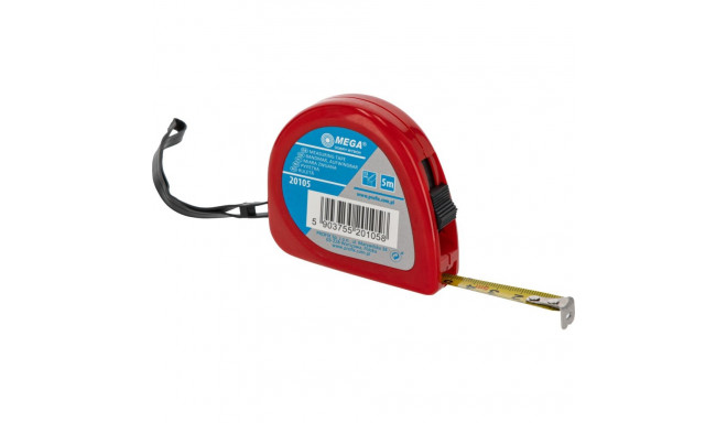 Miara zwijana 5m/13mm terasest valge või kollane mõõdulint