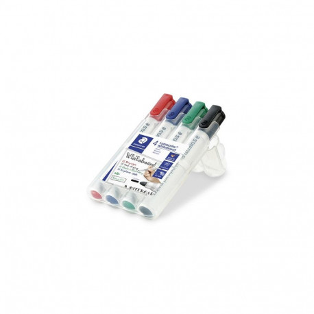 Staedtler Lumocolor marker 4 pc(s) Bullet tip Black, Blue, Green, Red