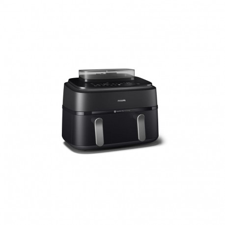 Philips 5000 series NA551/00 fryer Double 9 L Stand-alone 2750 W Hot air fryer Black, Silver