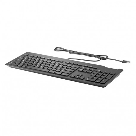 HP Slim v2 USB Wired Keyboard - Smartcard - Black - US ENG