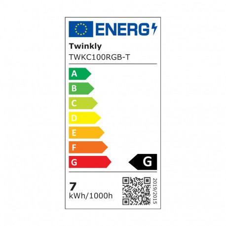Twinkly Candies 100 Candle-shaped RGB LEDs, Clear Wire, USB-C