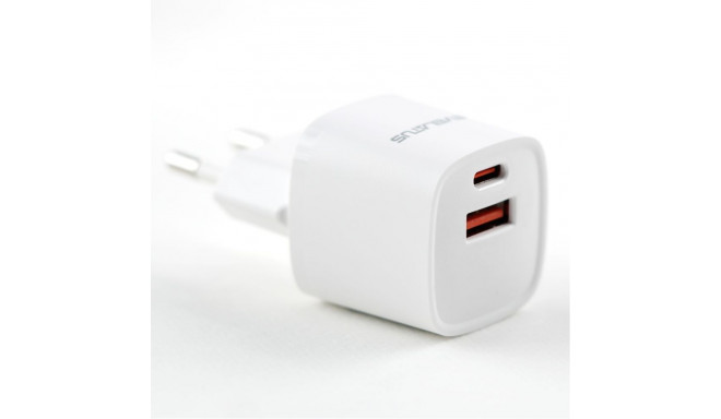Evelatus USB-A and USB-C 30W Max / EU charger White