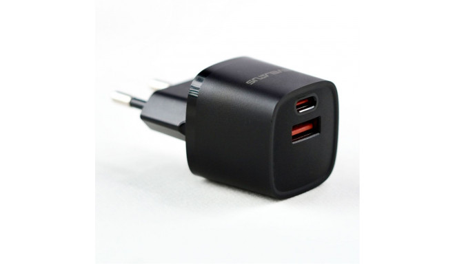 Evelatus USB-A and USB-C 30W Max / EU charger Black