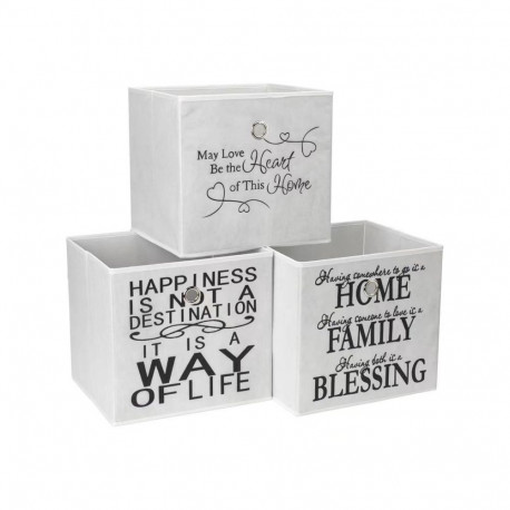 BOXSTORAG DOMOLETTI 33X28X30CM WHIT/BLA