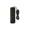 98-208# Przedłużacz sieciowy ps-530s 5-gniazd 4xusb 1xusb-c 3m czarny 3x1mm