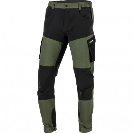 Püksid stretch-elementidega rohe-mustad, "l", ce