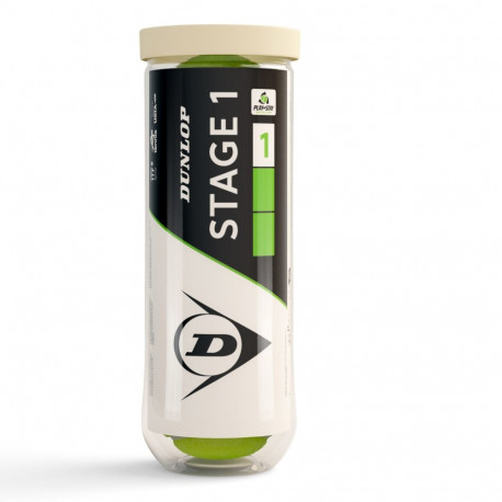 Tennis balls DUNLOP STAGE 1 GREEN 3PET ITF