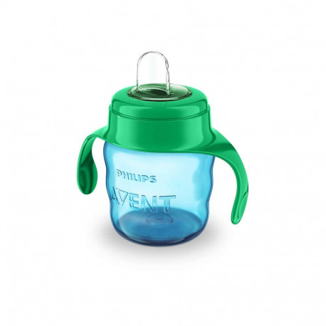Philips Avent õppetass Easy Sip SCF551/05 6M+ 200ml silikoonist nokk käepidemetega, roheline