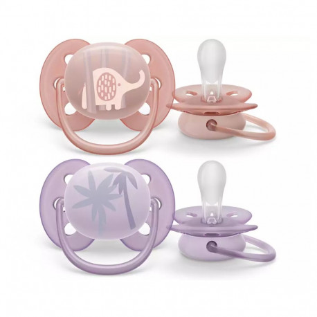 Philips Avent māneklītis Ultra soft DECO  0-6M (2 gab)  meitenēm SCF091/09