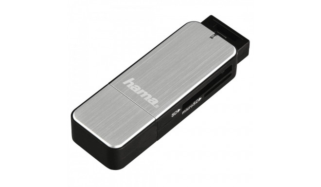 Hama USB 3.0 Multi Card Reader SD/microSD Alu black/silver