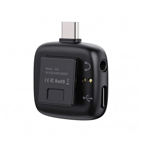 Microphone System - Ulanzi A30 Wireless Lavalier 2 Transmitters 1 Receiver 50m Range