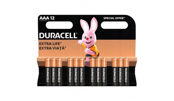 Battery - Duracell Basic AAA 1.5V Alkaline Batteries Pack of 12