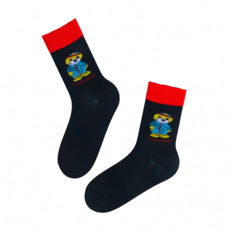 SOKISAHTEL VIDRIK tumesinised puuvillased sokid 444, 446