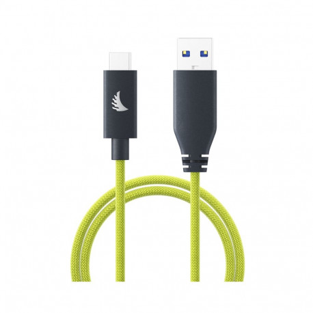 Angelbird Cable I USB-A to C 3.2 I Solid Flex Cable I Lime I 32 cm