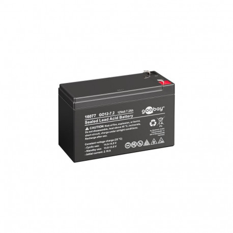 Goobay GO12-7.2, 7200 mAh, 12 V, Faston (4.8mm), lead acid