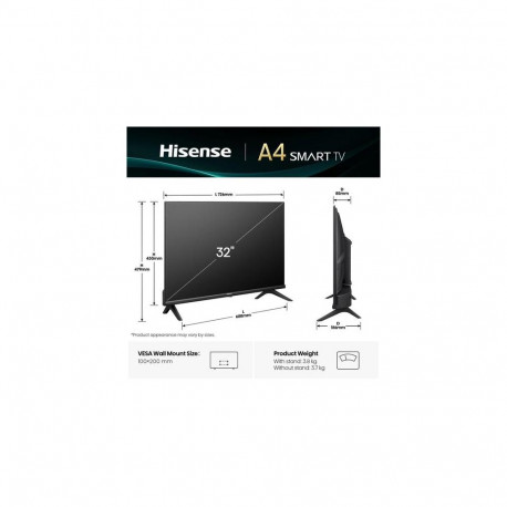 Hisense 32A4Q 81.3 cm (32") HD Smart TV Wi-Fi Black