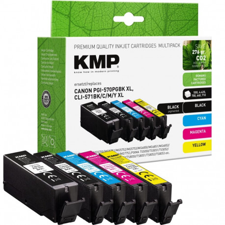 KMP Patrone Canon PGI-570/CLI-571 (0318C004) MultiPack remanufactured