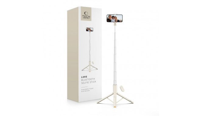 TECH-PROTECT L09S BLUETOOTH SELFIE STICK TRIPOD BEIGE