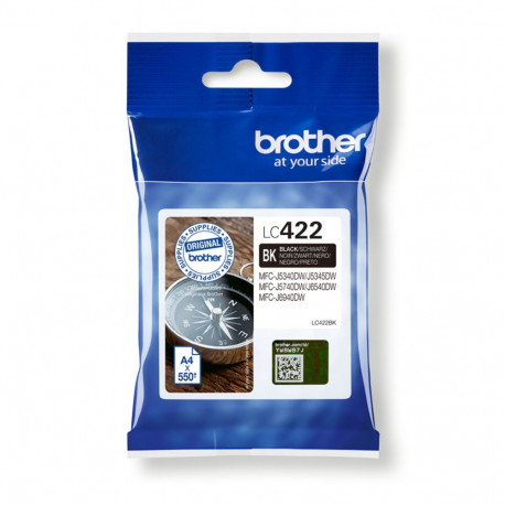 Brother tindikassett LC422bk, must