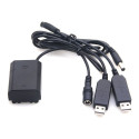 Caruba Sony NP FZ100 Full Decoding Dummy Batterij + 5V 2A dubbele USB kabel