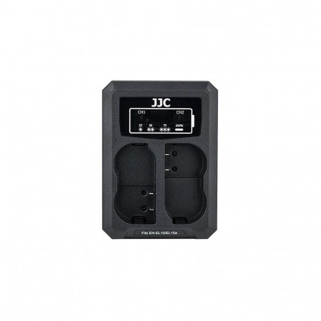 JJC Nikon DCH ENEL15 USB Dual Battery Charger (voor Nikon ENEL15 accu)