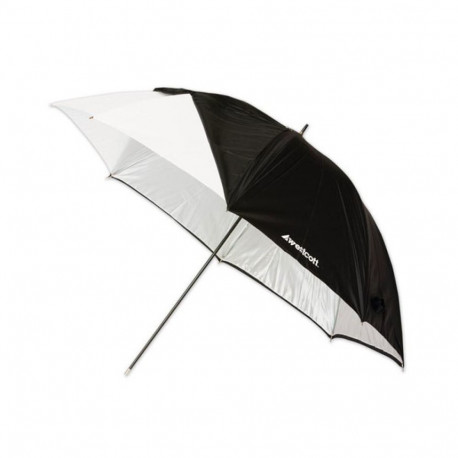 Westcott 60"/152cm Paraplu Optisch Wit Satijn met Afneembare Zwarte Cover