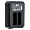 JJC Fuji DCH NP95 USB Dual BatteryCharger (voor Fujifilm NP 95 / Ricoh DB 90)