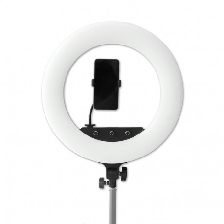 Caruba RGB Round Vlogger 18 inch LED Set met Tas Wit