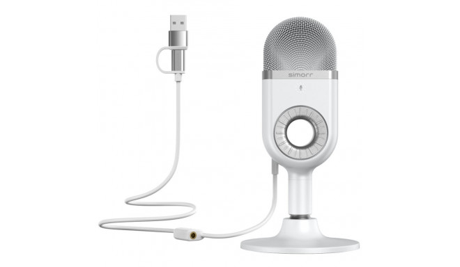 SmallRig 3492 Simorr Wave U1 USB Condenser Microfoon (Wit)